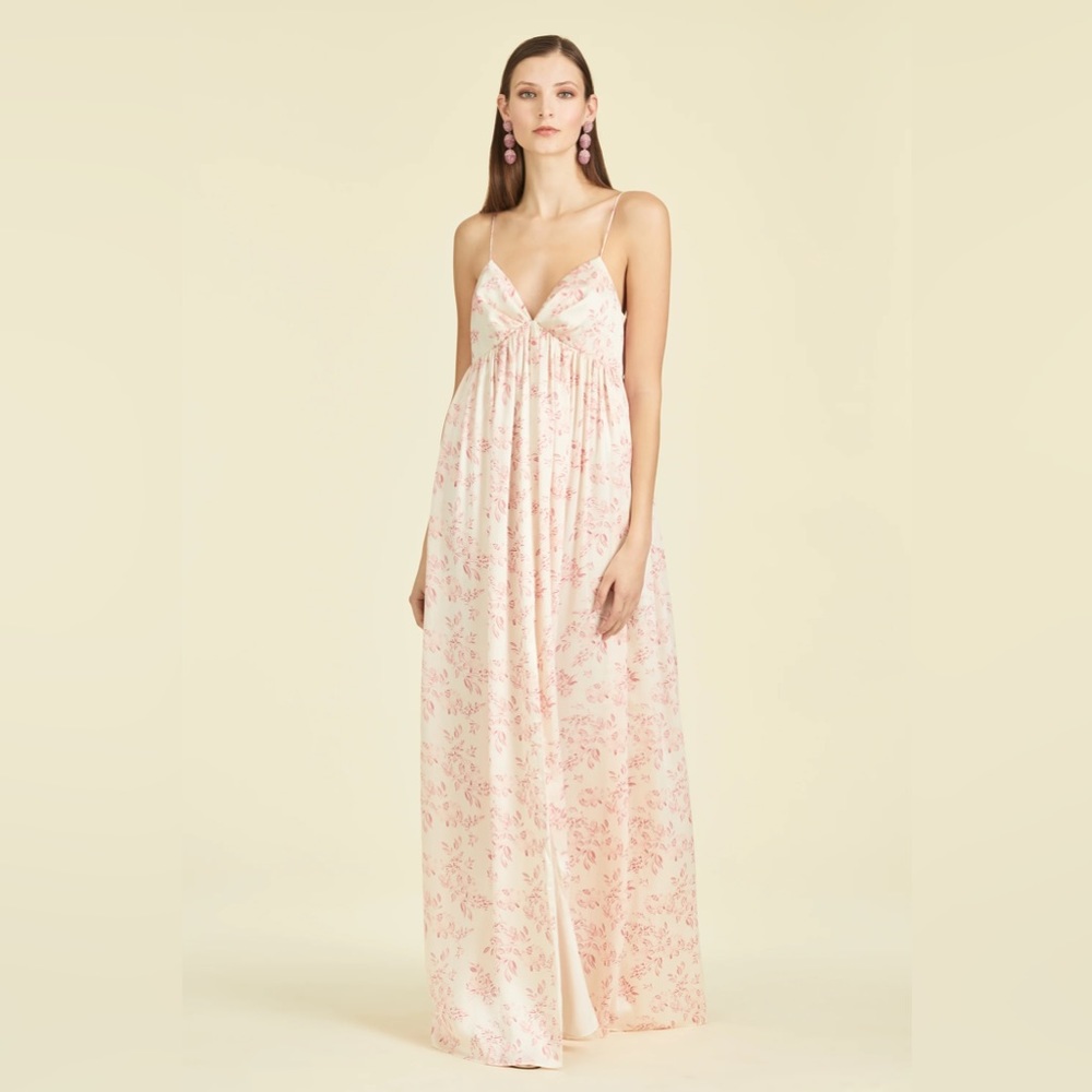 NWT - Sachin & Babi Jessica Gown Rouge Rose Watercolor, Size 8